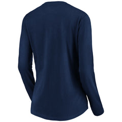 Buffalo Bills Women's Banner Wave V-Neck Long Sleeve T-Shirt Navy - NFL