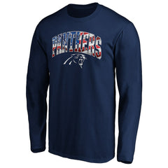 Carolina Panthers Banner Wave Long Sleeve T-Shirt Navy - NFL
