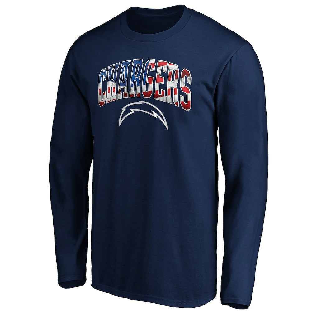 Los Angeles Chargers Banner Wave Long Sleeve T-Shirt Navy - NFL