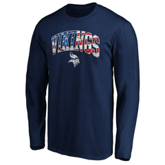 Minnesota Vikings Banner Wave Long Sleeve T-Shirt Navy - NFL