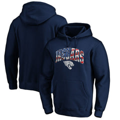 Jacksonville Jaguars Banner Wave Fitted Pullover Hoodie Navy - NFL