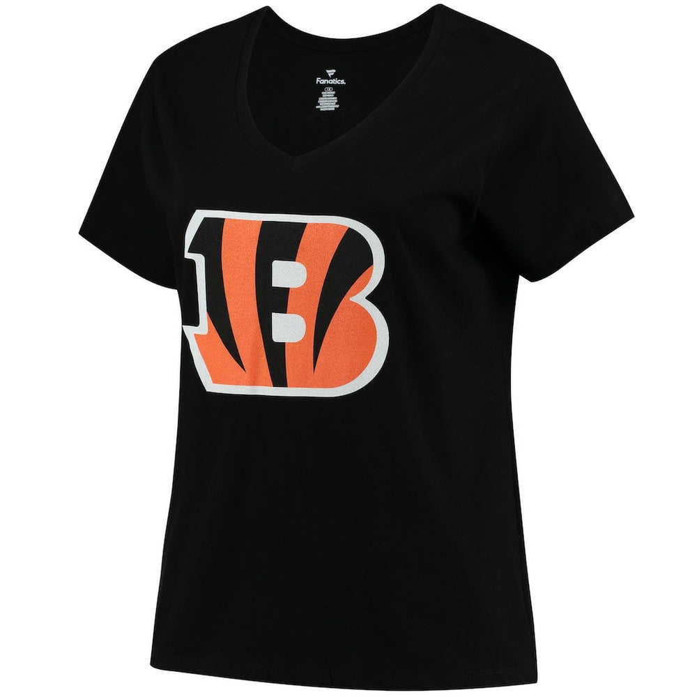 Joe Burrow Cincinnati Bengals Women's Plus Size Name & Number V-Neck T-Shirt Black - Fanatics