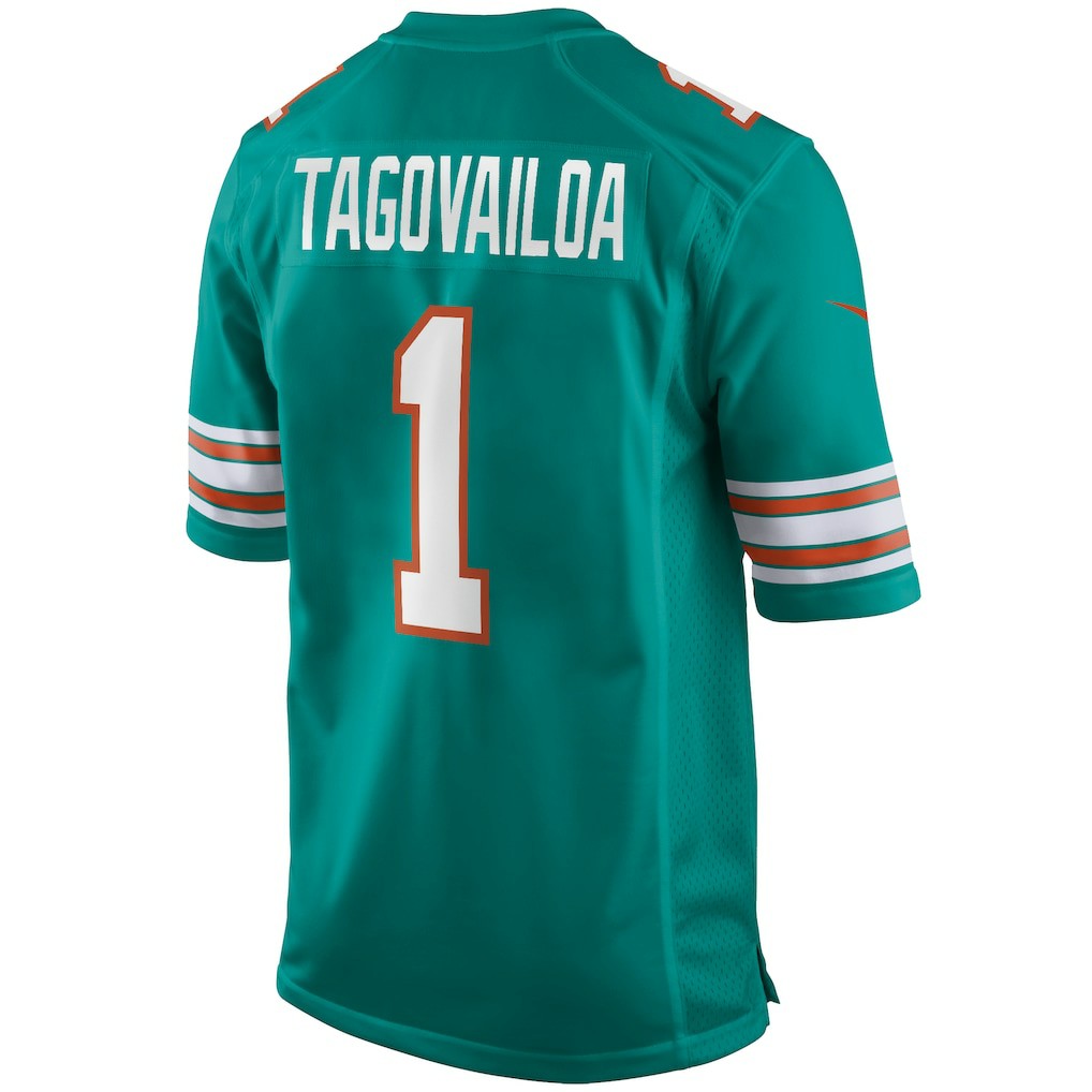 Tua Tagovailoa Miami Dolphins Alternate Game Jersey Aqua - Nike