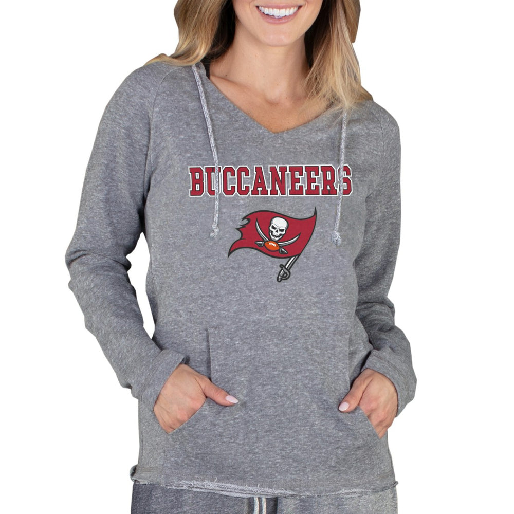 Tampa Bay Buccaneers Concepts Sport Women's Mainstream Tri-Blend Raglan Hoodie V-Neck Top Gray - NFL