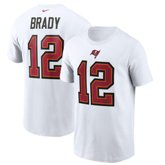 Tom Brady Tampa Bay Buccaneers Name & Number T-Shirt White - Nike