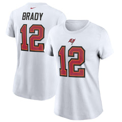 Tom Brady Tampa Bay Buccaneers Women's Name & Number T-Shirt White - Nike