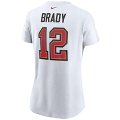 Tom Brady Tampa Bay Buccaneers Women's Name & Number T-Shirt White - Nike