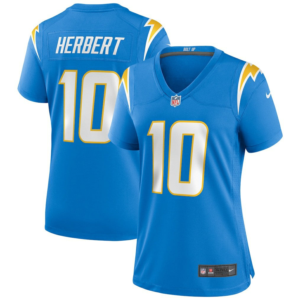 Justin Herbert Los Angeles Chargers Women's Player Game Jersey Powder Blue - Nike