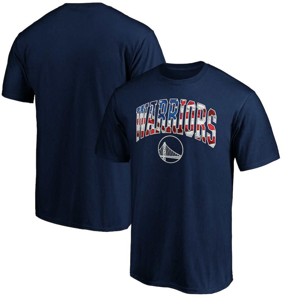 NBA - Golden State Warriors Banner Wave T-Shirt - Navy