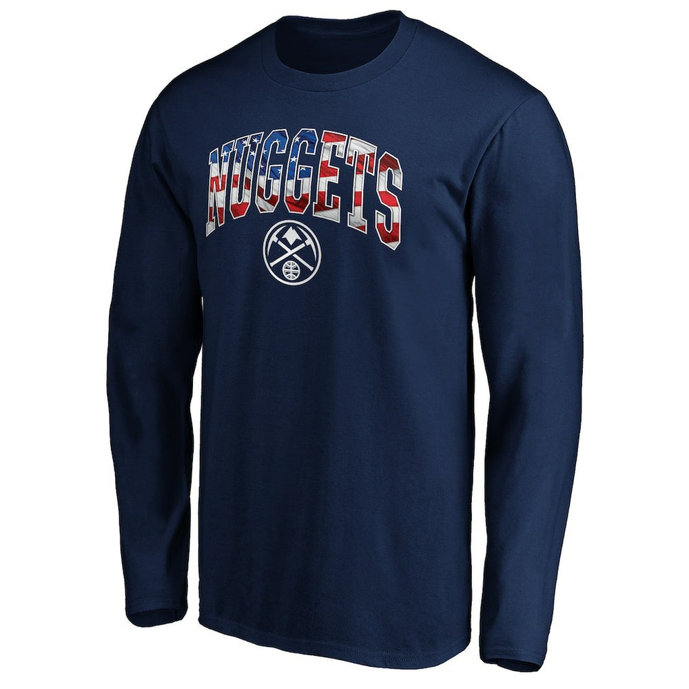 NBA - Denver Nuggets Banner Wave Long Sleeve T-Shirt - Navy