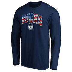 NBA - Milwaukee Bucks Banner Wave Long Sleeve T-Shirt - Navy