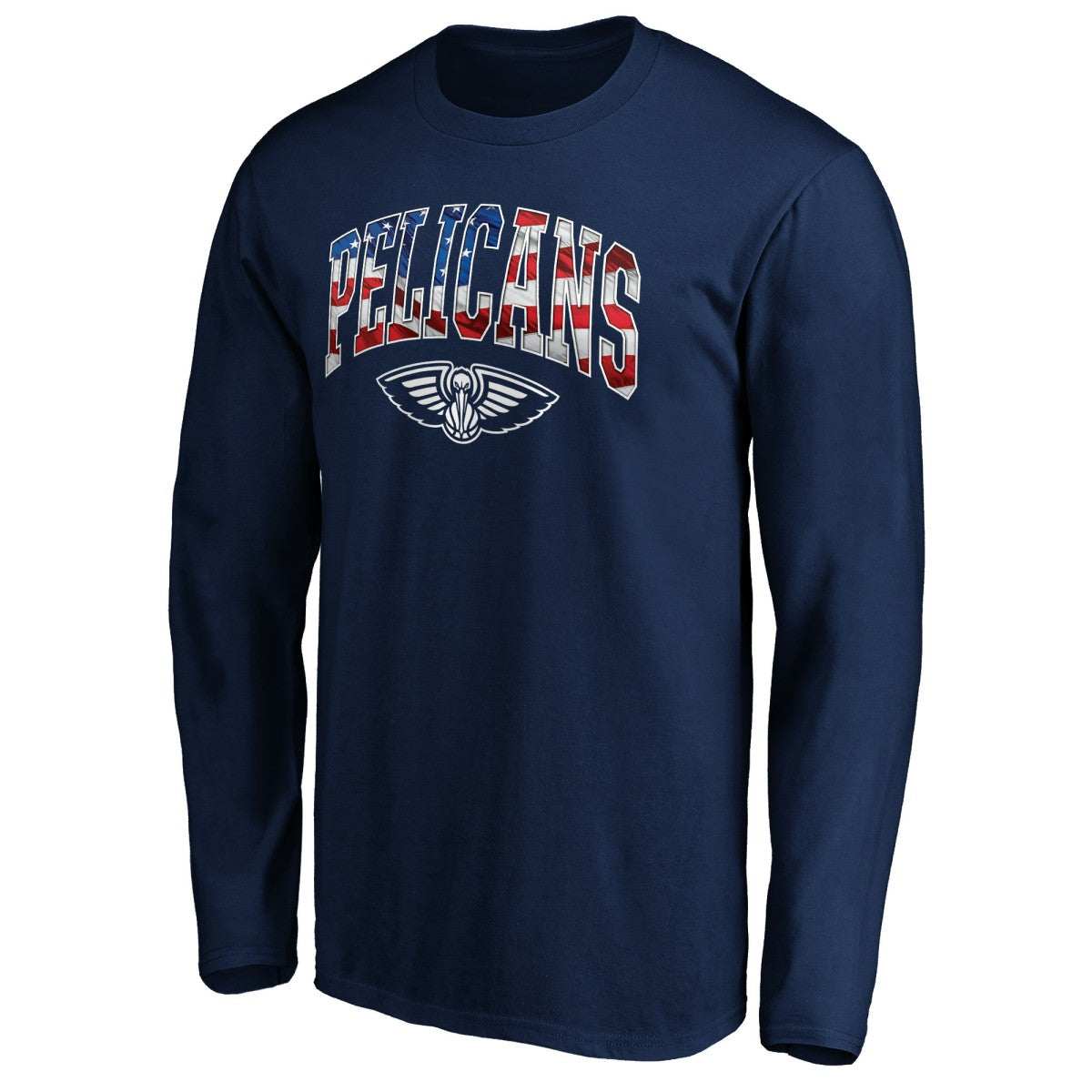 NBA - New Orleans Pelicans Banner Wave Long Sleeve T-Shirt - Navy