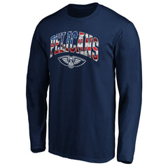 NBA - New Orleans Pelicans Banner Wave Long Sleeve T-Shirt - Navy