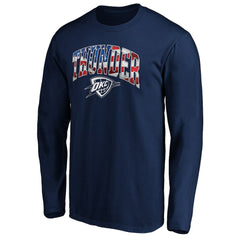 NBA - Oklahoma City Thunder Banner Wave Long Sleeve T-Shirt - Navy