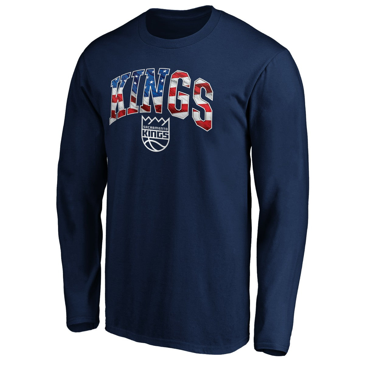 NBA - Sacramento Kings Banner Wave Long Sleeve T-Shirt - Navy