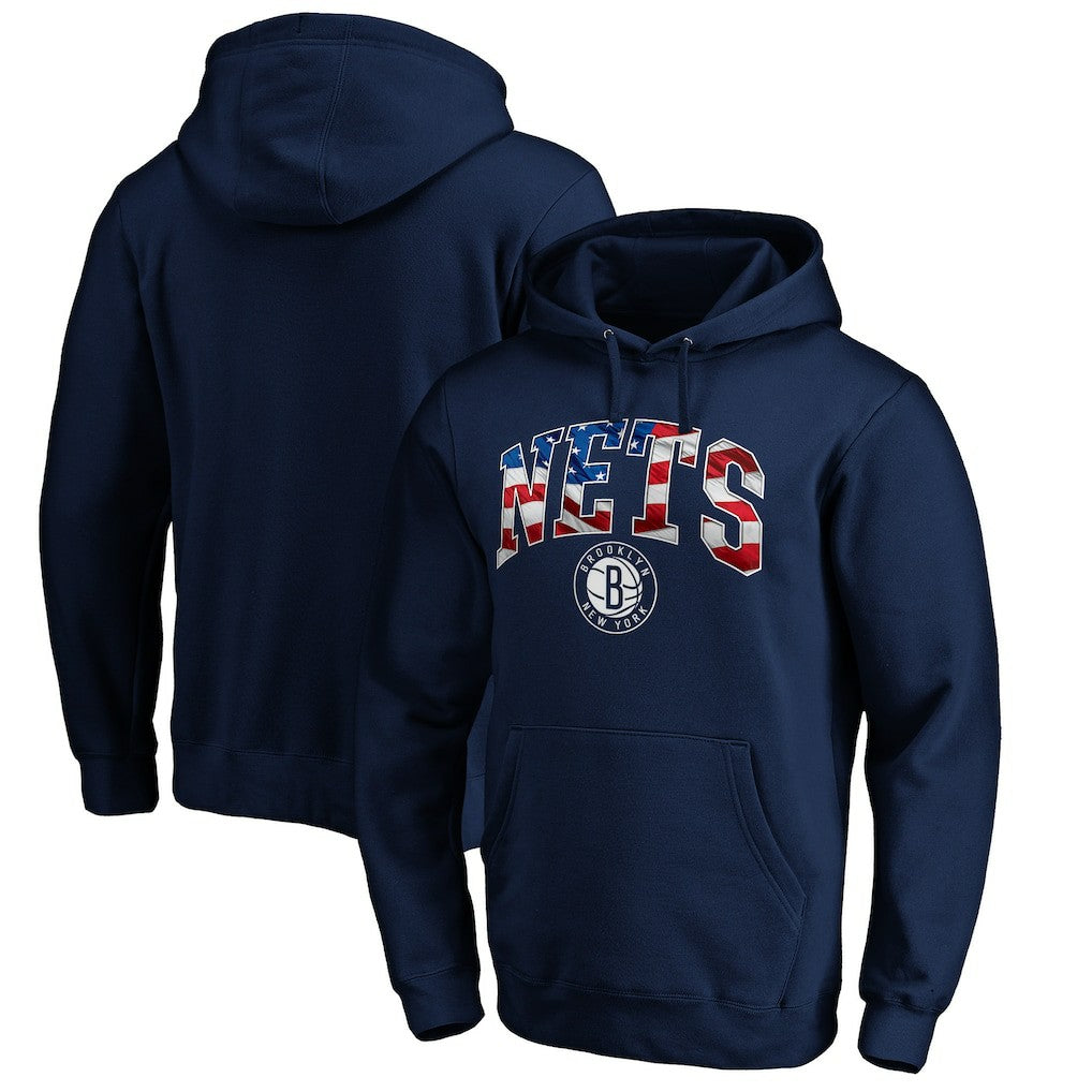 NBA - Brooklyn Nets Banner Wave Pullover Hoodie - Navy