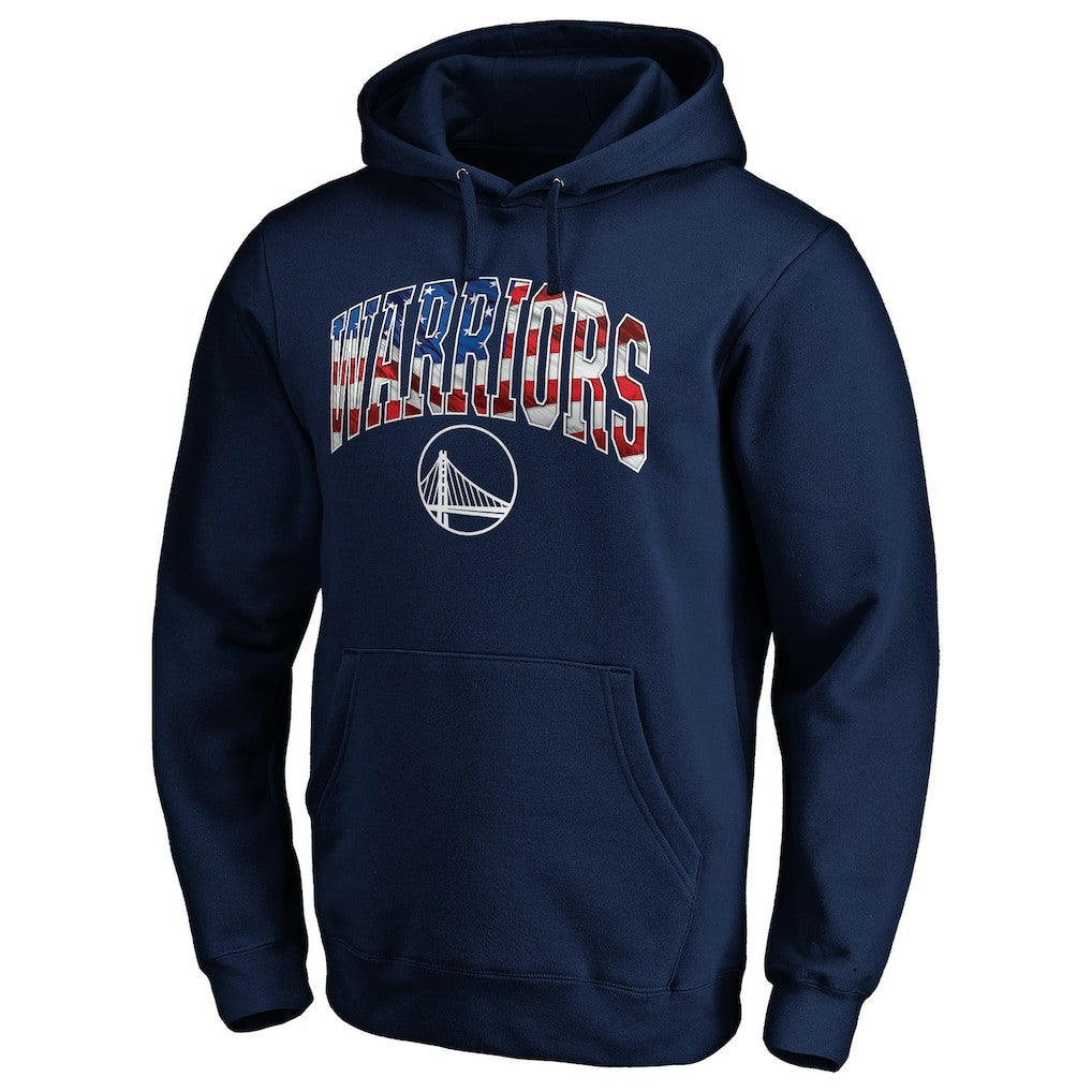 NBA - Golden State Warriors Banner Wave Pullover Hoodie - Navy