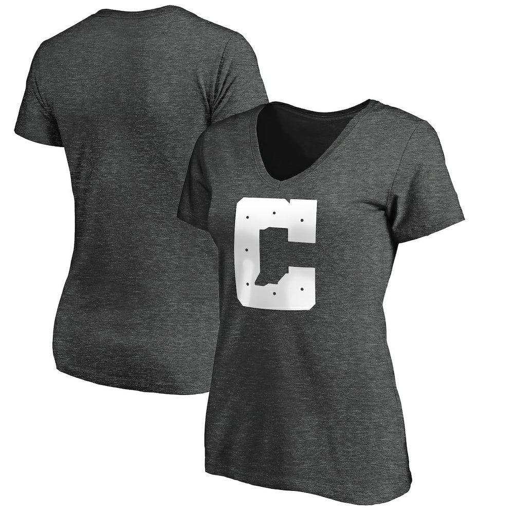Indianapolis Colts Women's Secondary Logo V-Neck T-Shirt Heather Gray - NFL