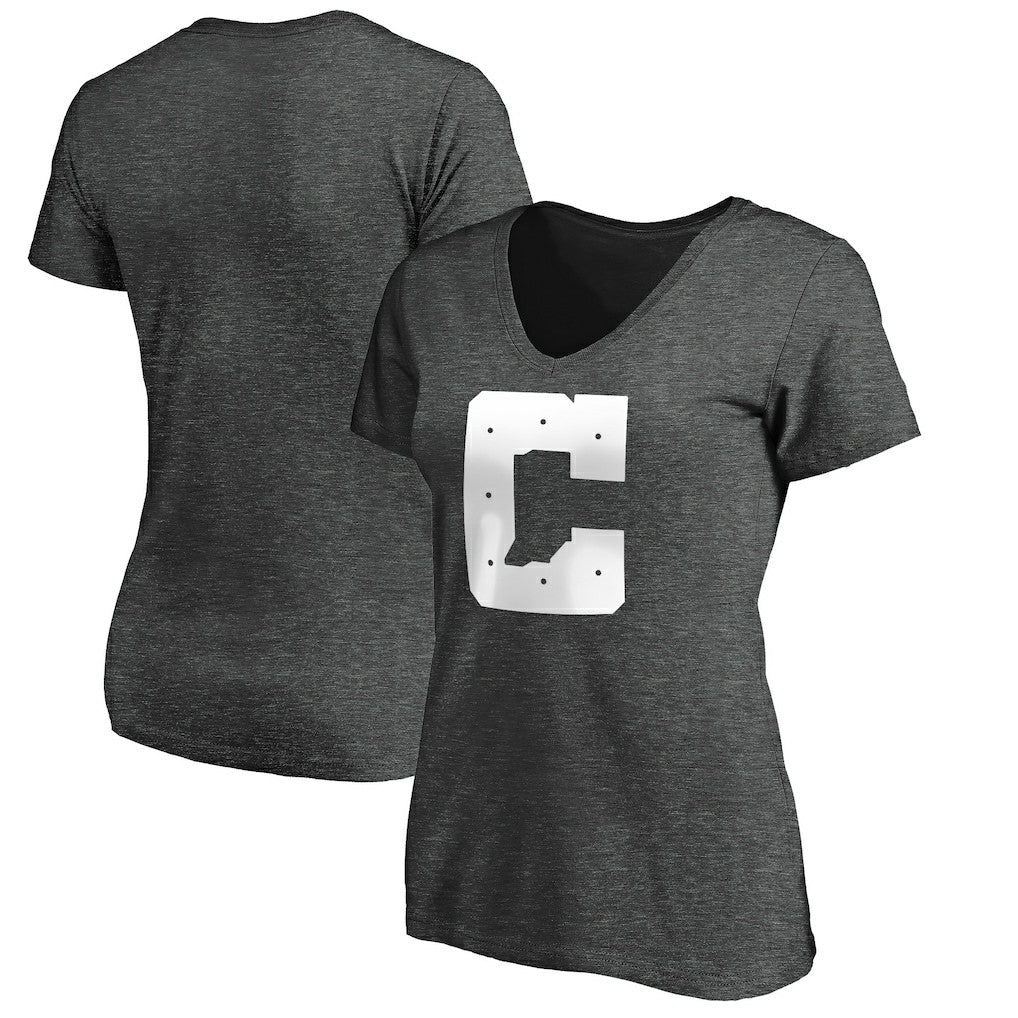 Indianapolis Colts Women's Secondary Logo V-Neck T-Shirt Heather Gray - NFL
