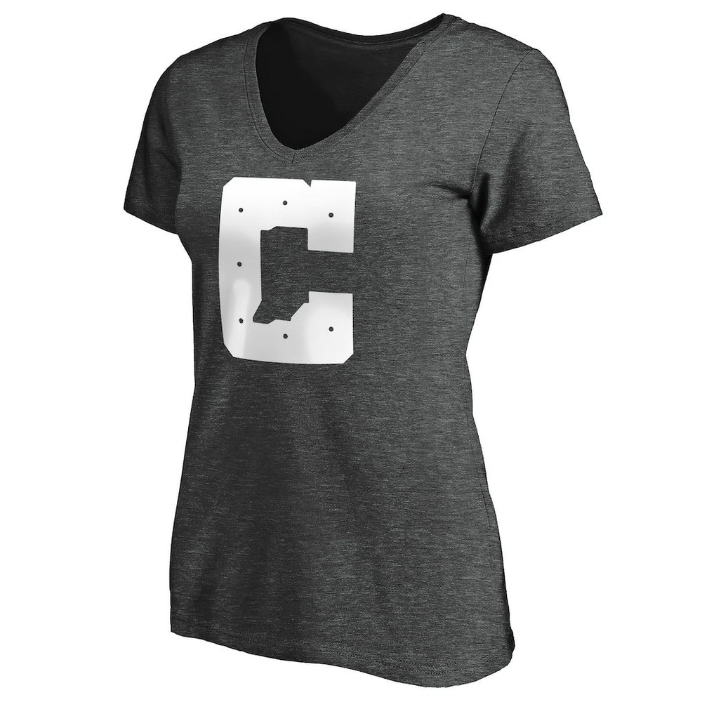 Indianapolis Colts Women's Secondary Logo V-Neck T-Shirt Heather Gray - NFL