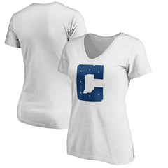 Indianapolis Colts Women's Secondary Logo V-Neck T-Shirt White - NFL