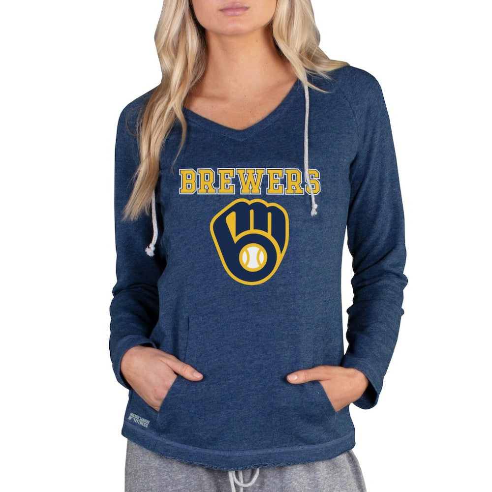 Milwaukee Brewers Concepts Sport Women's Mainstream Terry Long Sleeve Hoodie Top for sale