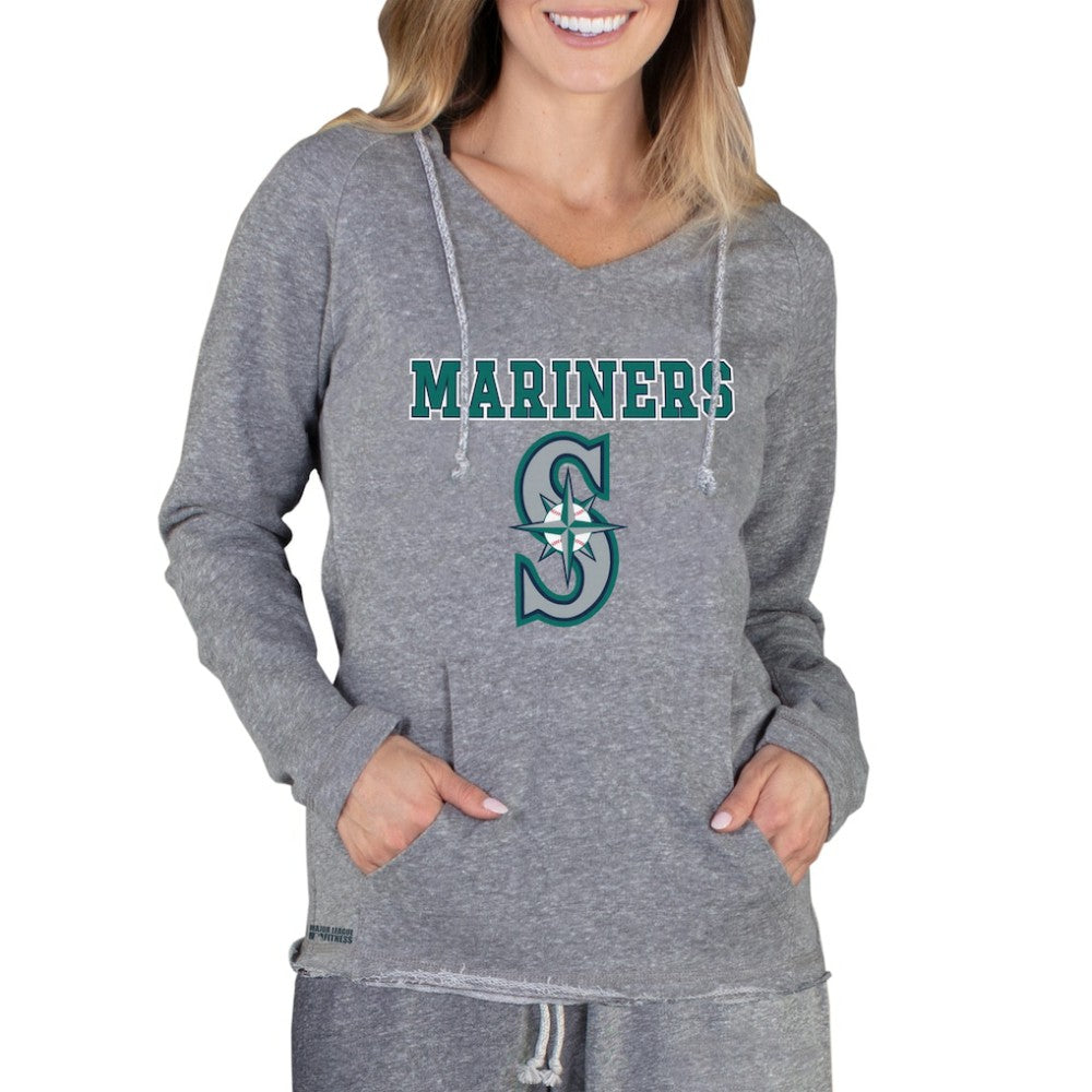 Seattle Mariners Concepts Sport Women's Mainstream Terry Long Sleeve Hoodie Top Clearance