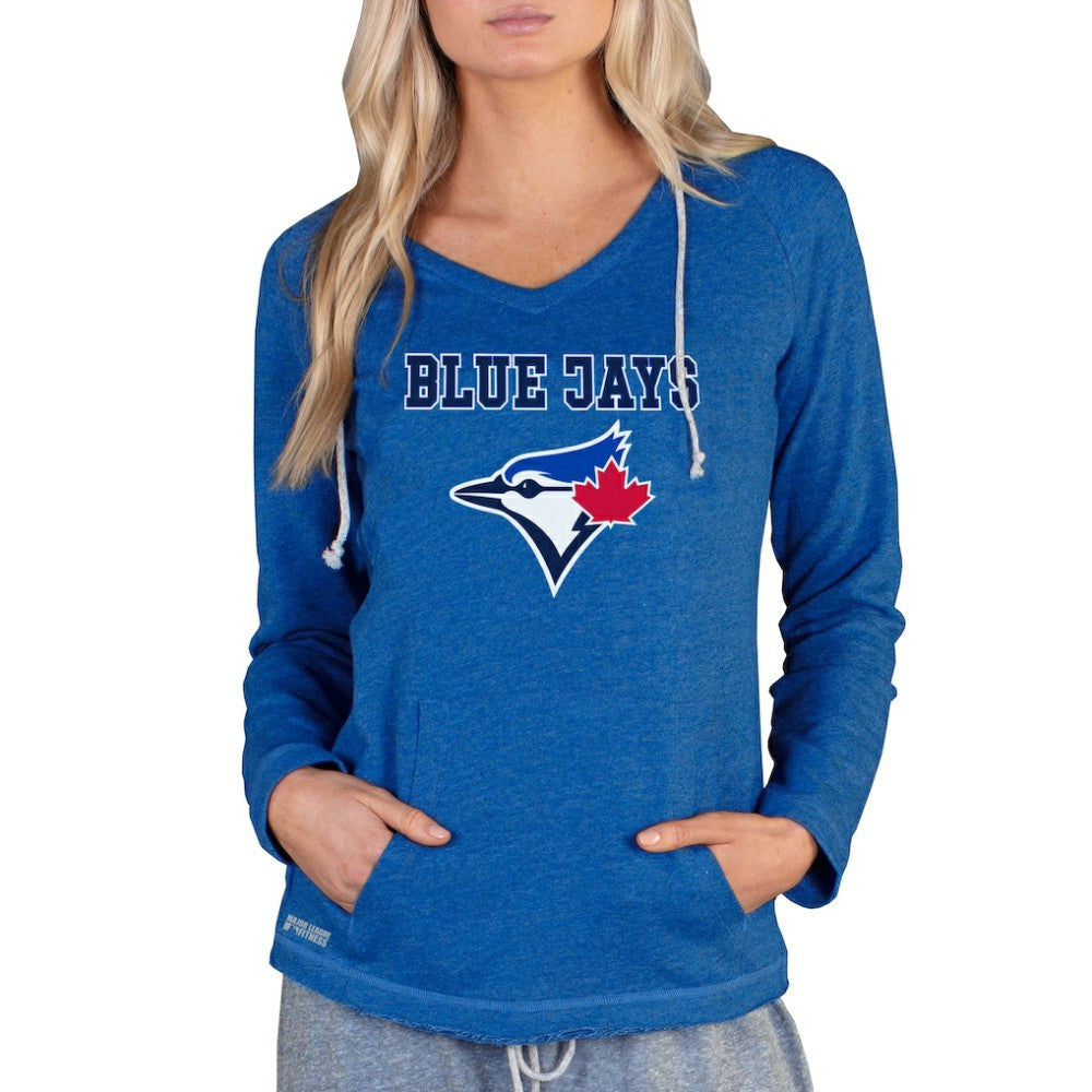 Toronto Blue Jays Concepts Sport Women's Mainstream Terry Long Sleeve Hoodie Top On Sale