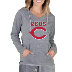 Cincinnati Reds Concepts Sport Women's Mainstream Terry Long Sleeve Hoodie Top On Sale