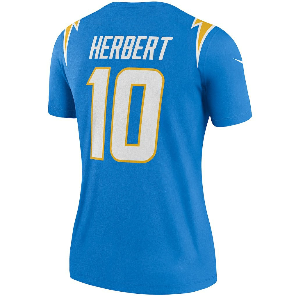 Justin Herbert Los Angeles Chargers Women's Legend Player Performance Top Powder Blue - Nike