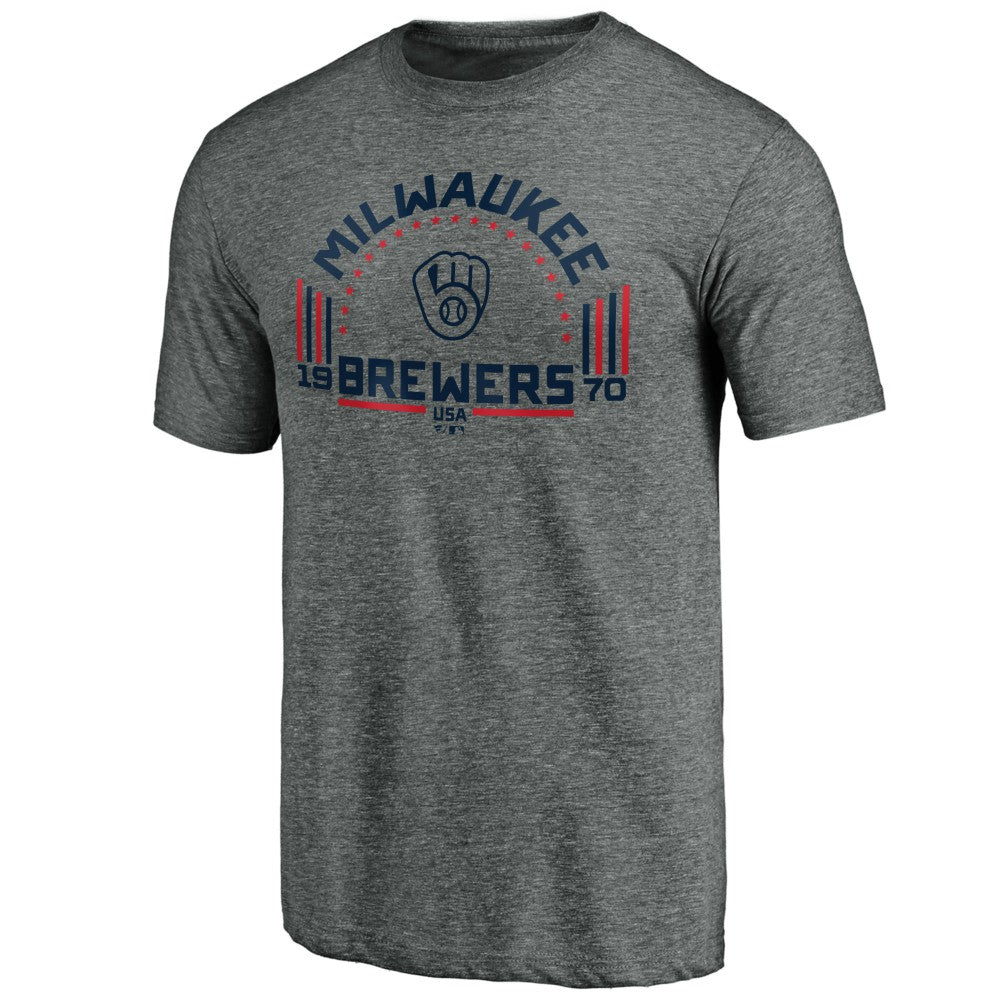 Milwaukee Brewers Team Freedom Tri-Blend T-Shirt Near Me