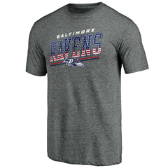 Baltimore Ravens Team Freedom Tri-Blend T-Shirt Gray - NFL