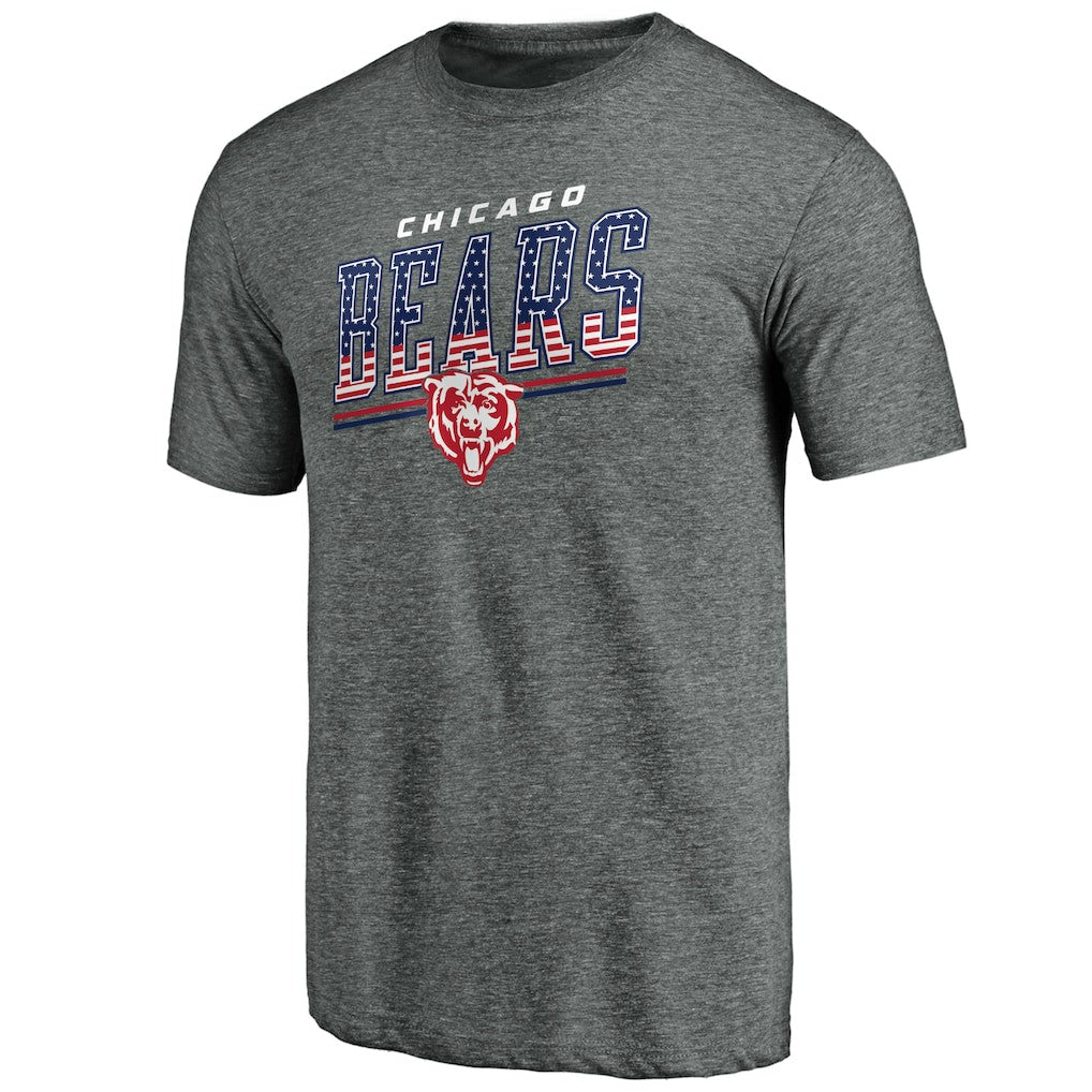 Chicago Bears Team Freedom Tri-Blend T-Shirt Gray - NFL