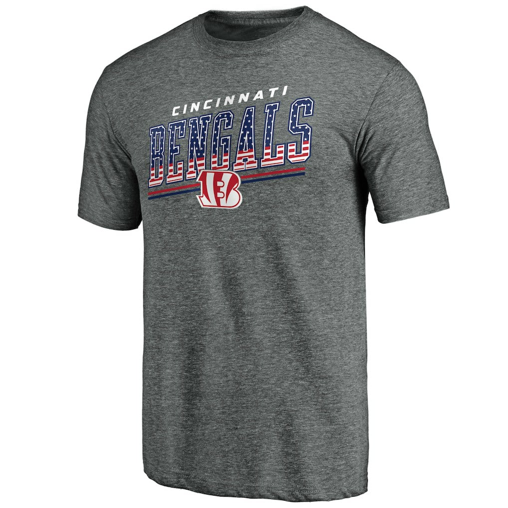 Cincinnati Bengals Team Freedom Tri-Blend T-Shirt Gray - NFL