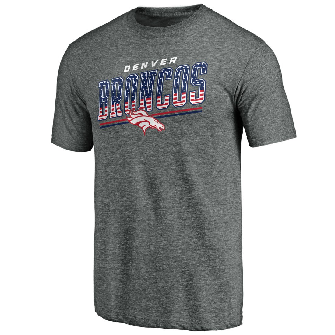 Denver Broncos Team Freedom Tri-Blend T-Shirt Gray - NFL