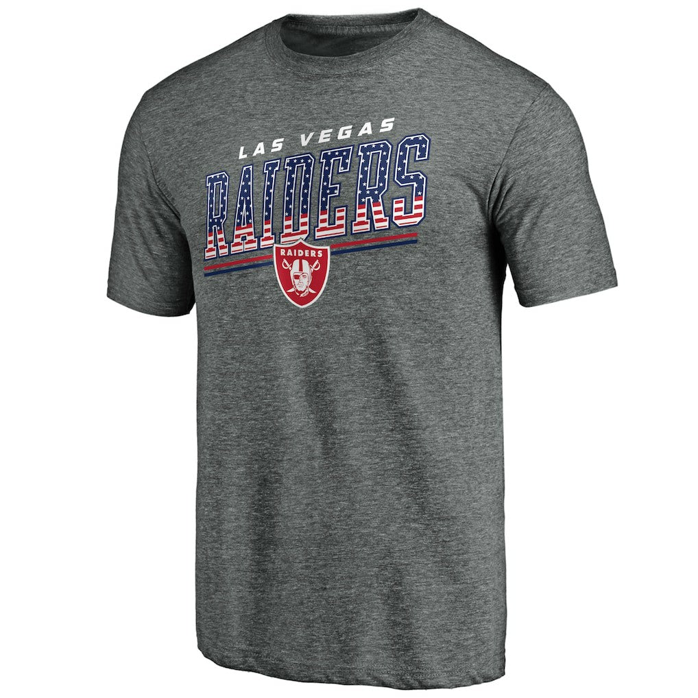 Las Vegas Raiders Team Freedom Tri-Blend T-Shirt Gray - NFL