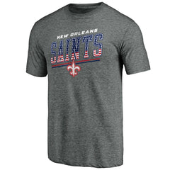 New Orleans Saints Team Freedom Tri-Blend T-Shirt Gray - NFL