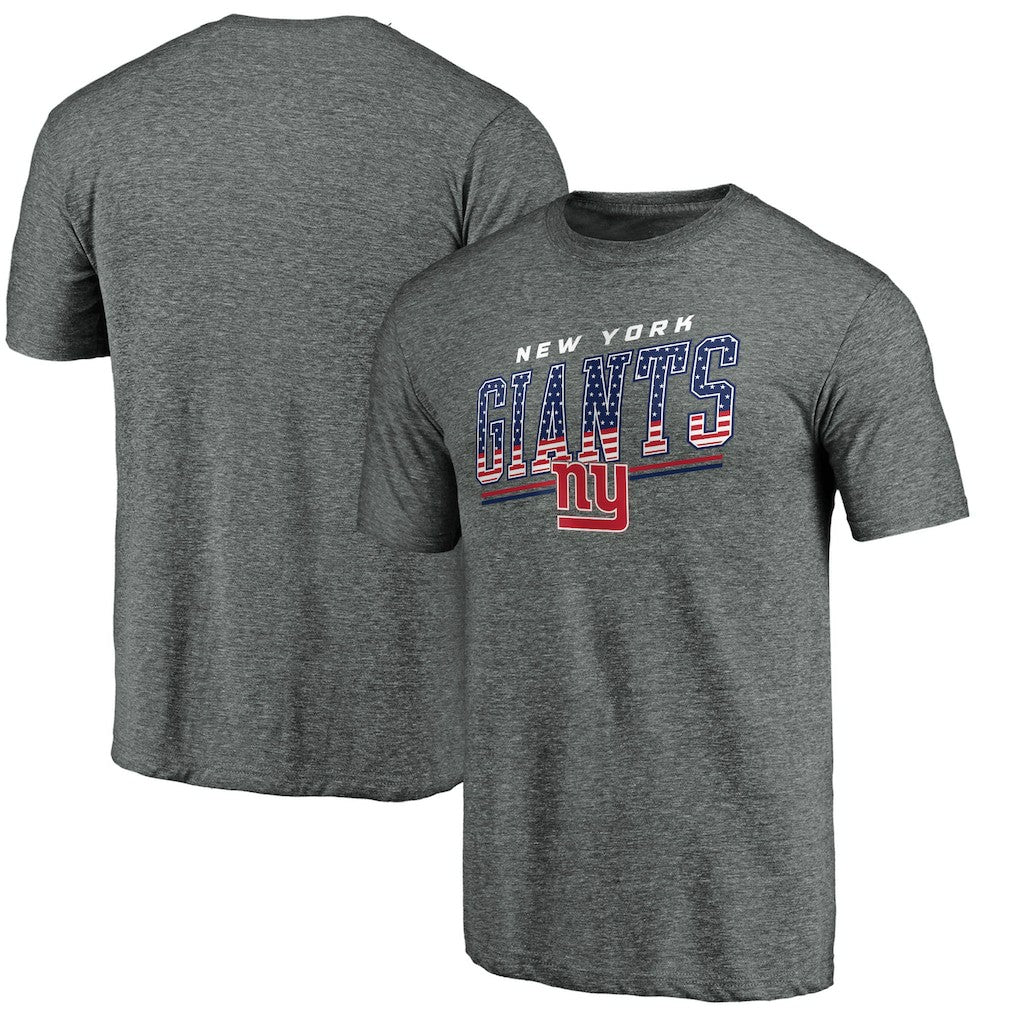 New York Giants Team Freedom Tri-Blend T-Shirt Gray - NFL