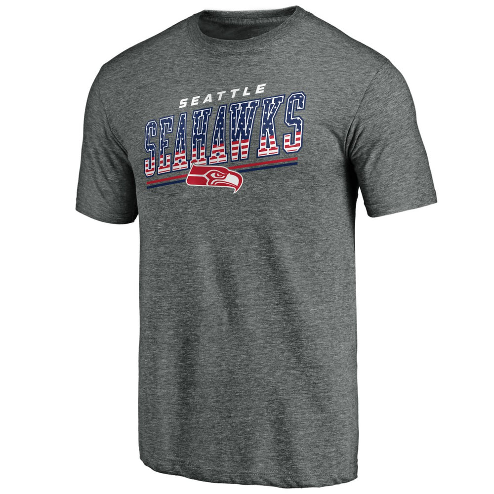 Seattle Seahawks Team Freedom Tri-Blend T-Shirt Gray - NFL