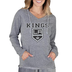Los Angeles Kings - Concepts Sport Women's Mainstream Terry Tri-Blend Long Sleeve Hooded Top Gray