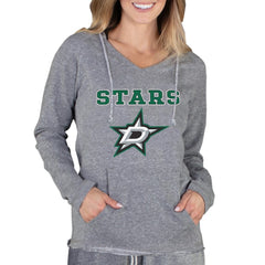 Dallas Stars - Concepts Sport Women's Mainstream Terry Tri-Blend Long Sleeve Hooded Top Gray