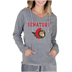 Ottawa Senators - Concepts Sport Women's Mainstream Terry Long Sleeve Hooded Top Gray