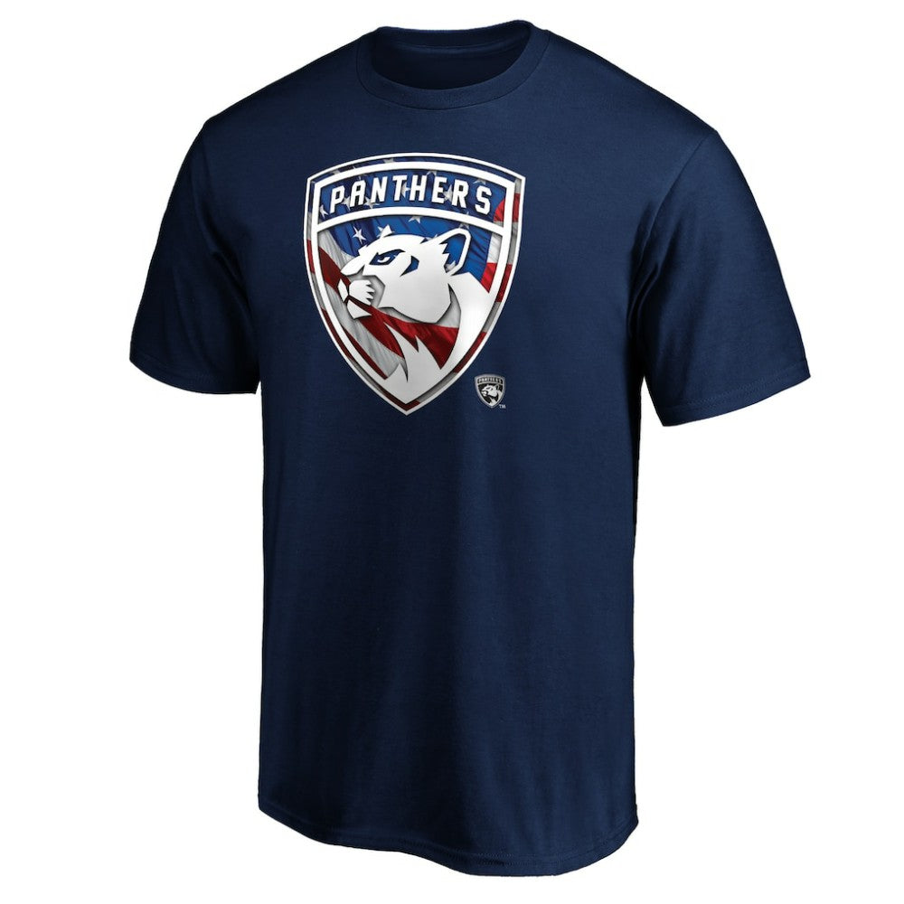 Florida Panthers - Banner Wave Logo T-Shirt Navy