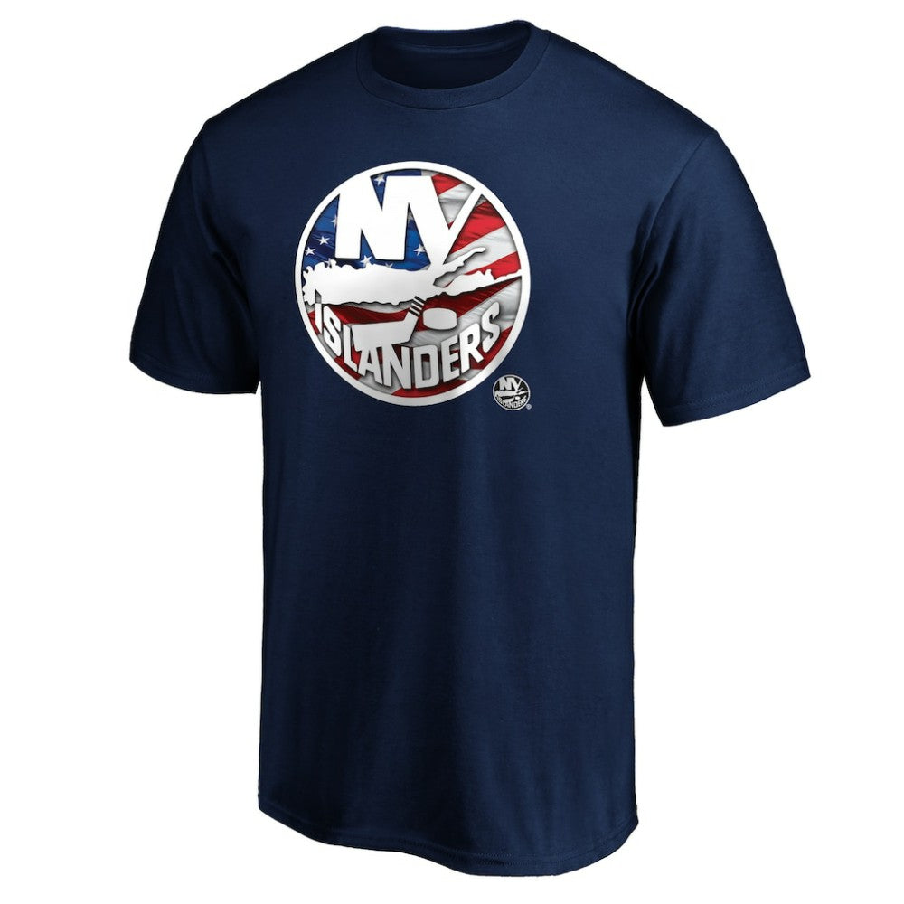 New York Islanders - Banner Wave Logo T-Shirt Navy