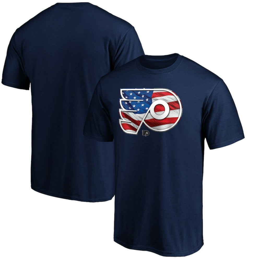 Philadelphia Flyers - Banner Wave Logo T-Shirt Navy