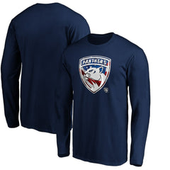 Florida Panthers - Banner Wave Logo Long Sleeve T-Shirt Navy
