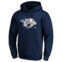 Nashville Predators - Banner Wave Logo Pullover Hoodie Navy