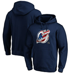 New Jersey Devils - Banner Wave Logo Pullover Hoodie Navy