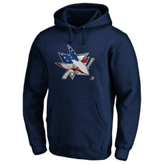 San Jose Sharks - Banner Wave Logo Pullover Hoodie Navy