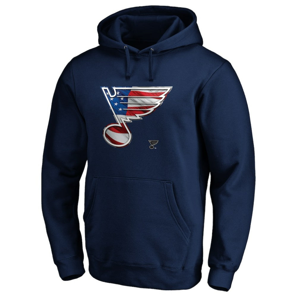 St. Louis Blues - Banner Wave Logo Pullover Hoodie Navy